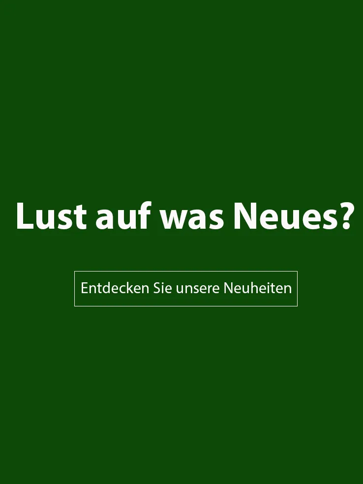 Grünes Banner, mit der Aufschrift Lust auf was Neues?, Bild Verlinkt zur Landlust Neuheiten Shop Seite.